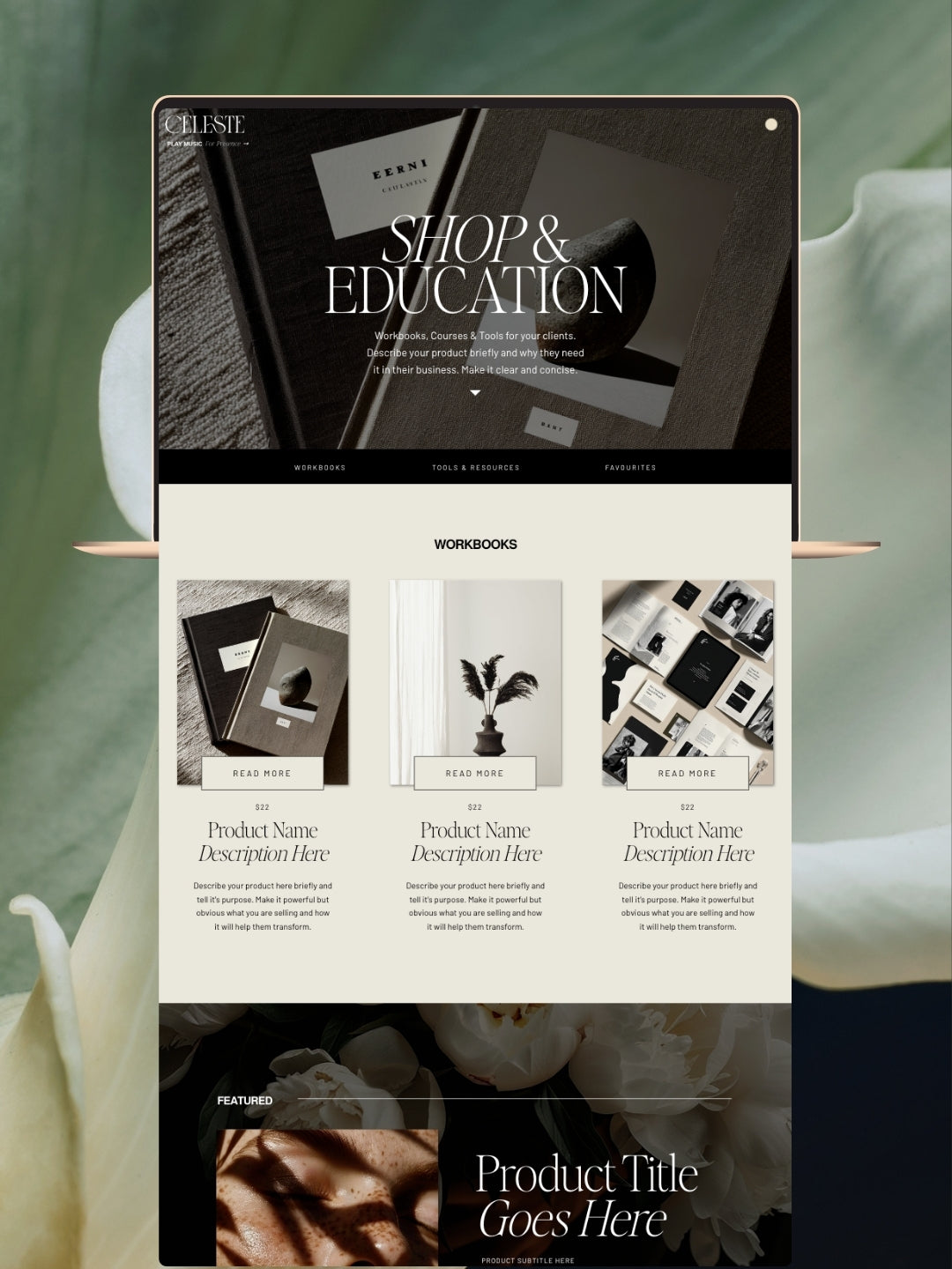 Celeste Showit Website Template