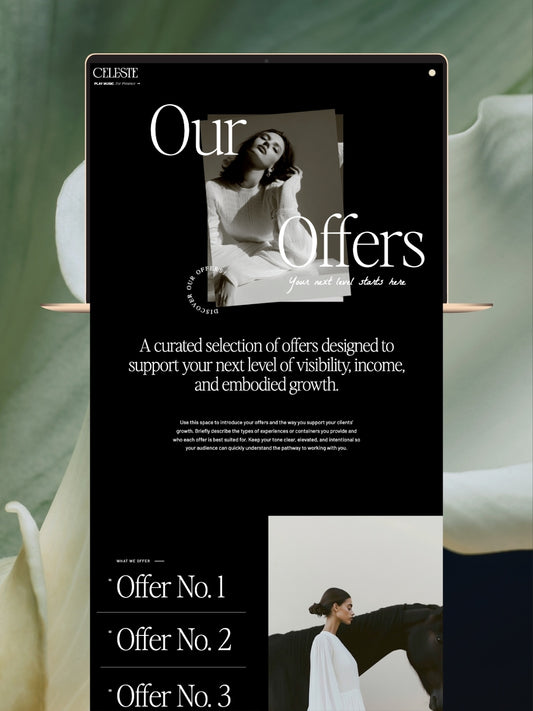 Celeste Showit Website Template