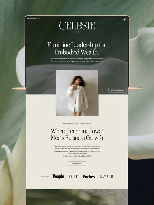 Celeste Showit Website Template